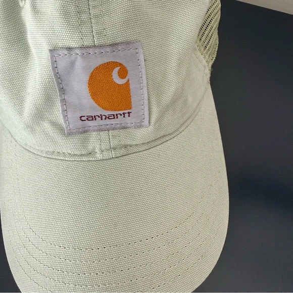 Carhartt Sage Green Mesh Baseball Hat Cap Adjustable - Unisex - Picture 2 of 4